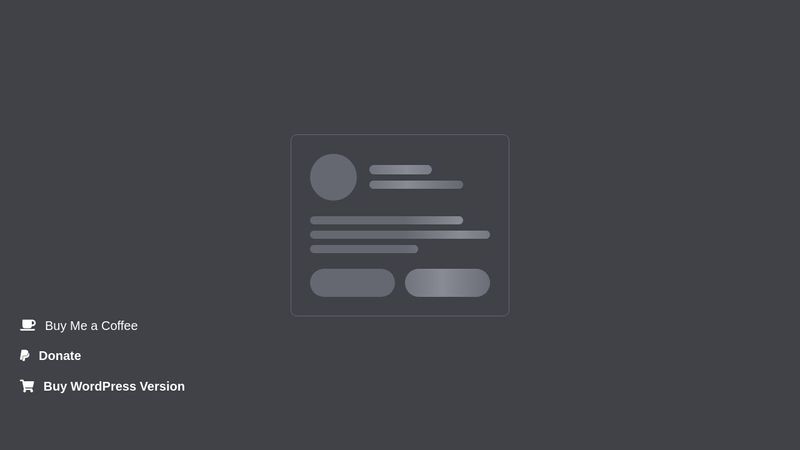 Skeleton Loading Animation Using HTML and CSS only - Dark
