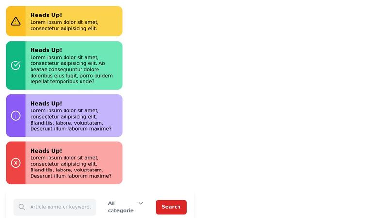 Tailwind Alert component