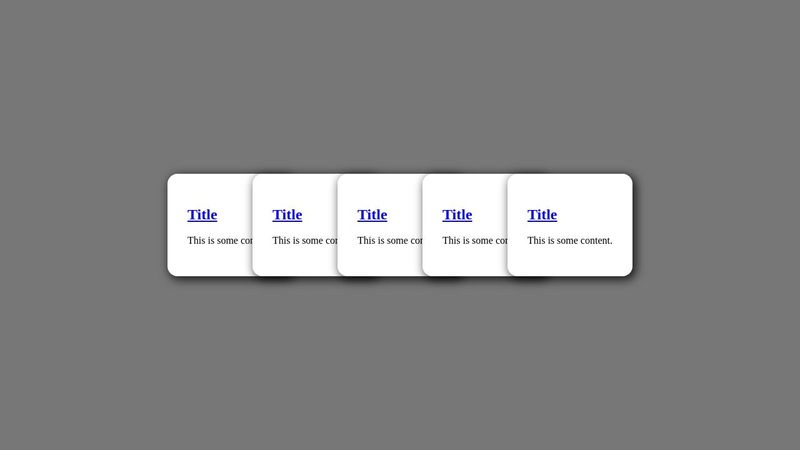 Horizontal Scroll Cards