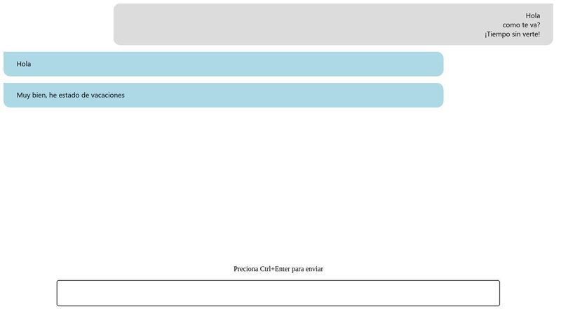 Example of chat, HTML and CSS