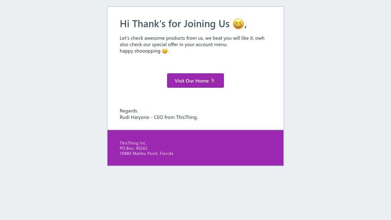 Simple Email HTML Template