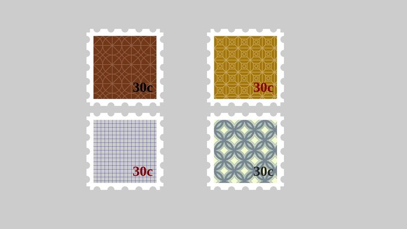 Pure CSS postage stamps