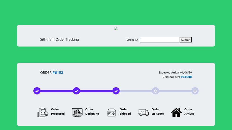 Personalized Design Order Tracking Page