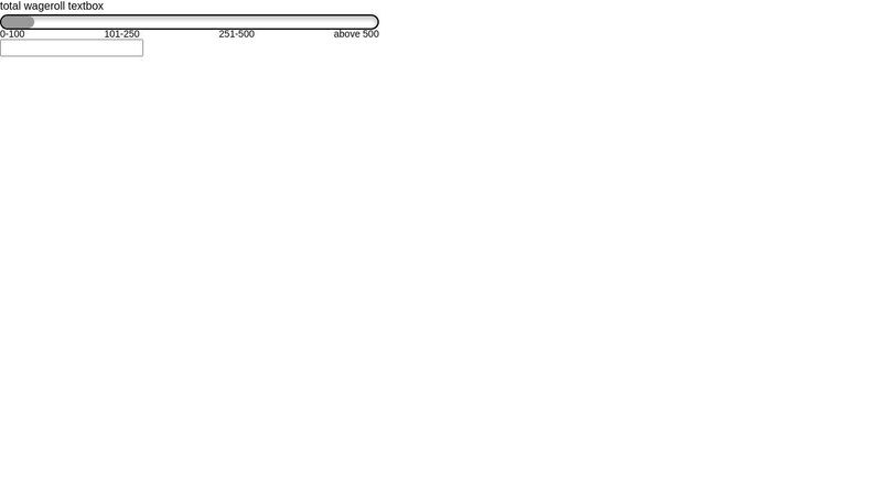 Custom range input slider with labels
