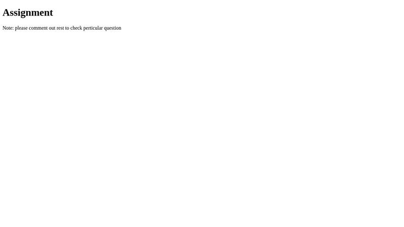 JavaScript Assignment