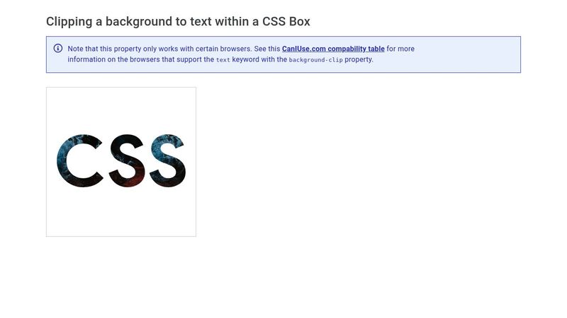 Learn CSS - Clipping a background to text within a CSS Box