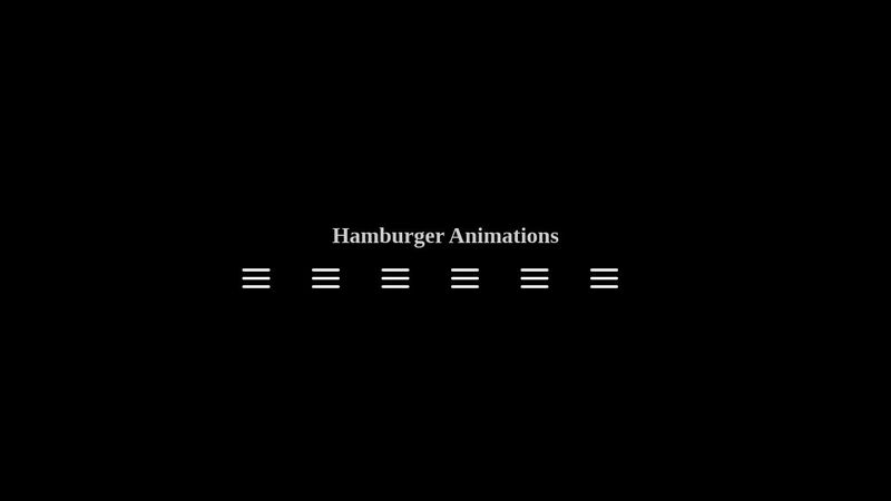 Hamburger hover over Animations