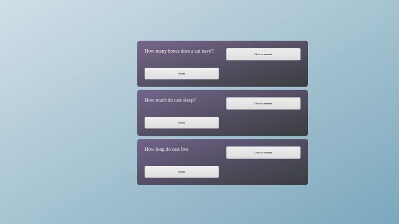 FAQ component - React template