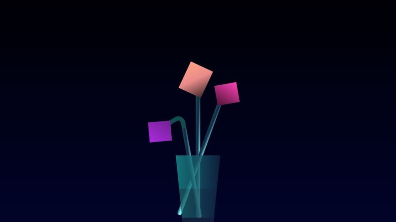 pure css blooming flowers with falling leaves