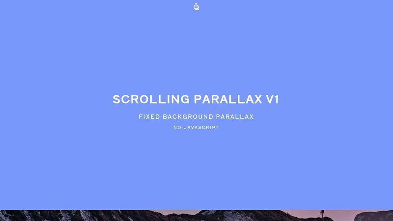 Parallax v1- Fixed Background Parallax, No JavaScript