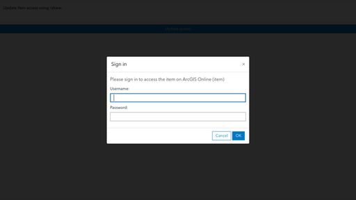 Update item sharing with esriRequest