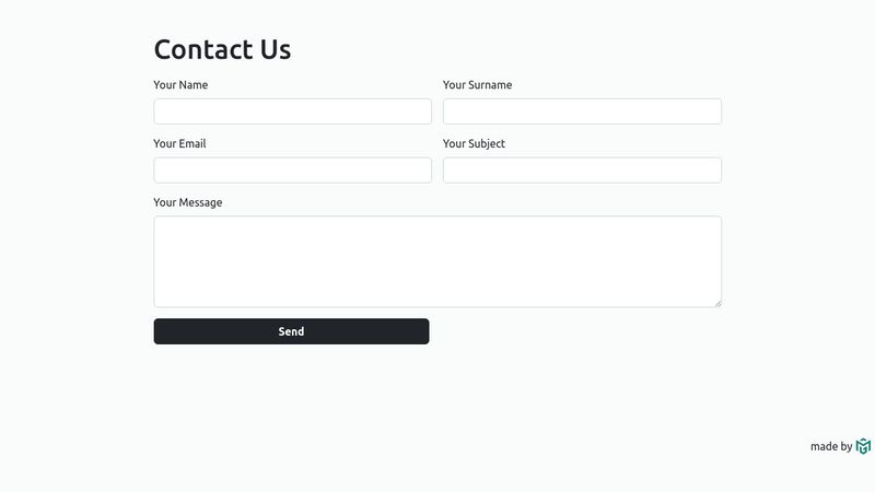 Simple Bootstrap 5 Contact Form