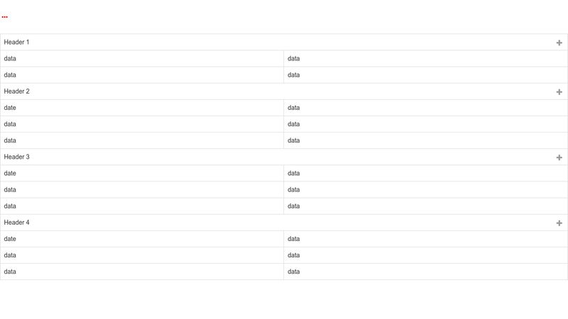 Bootstrap Table Collapse Row 001