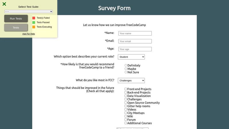 Survey Form Challenge