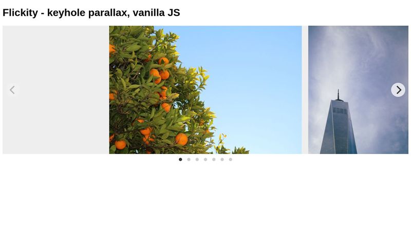 Flickity - keyhole parallax, vanilla JS