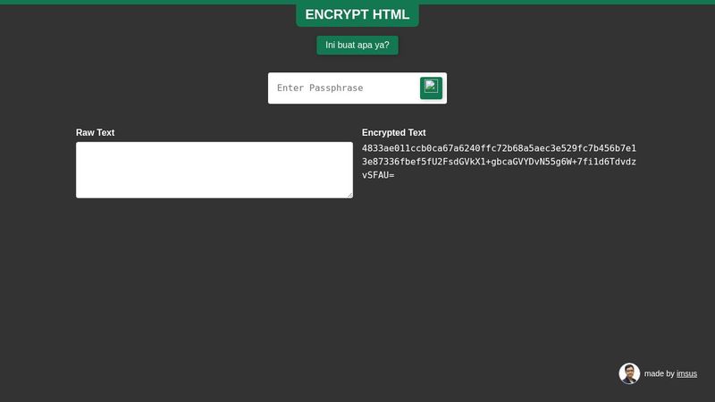 Encrypt HTML
