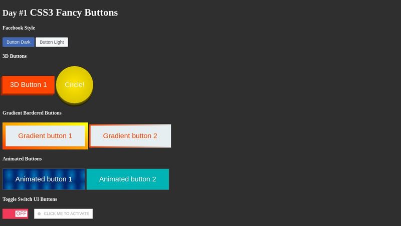 Fancy CSS buttons