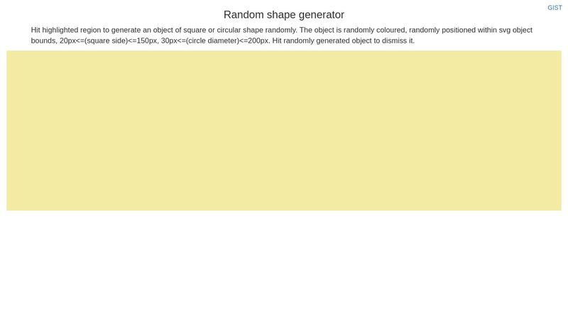 Random shape generator