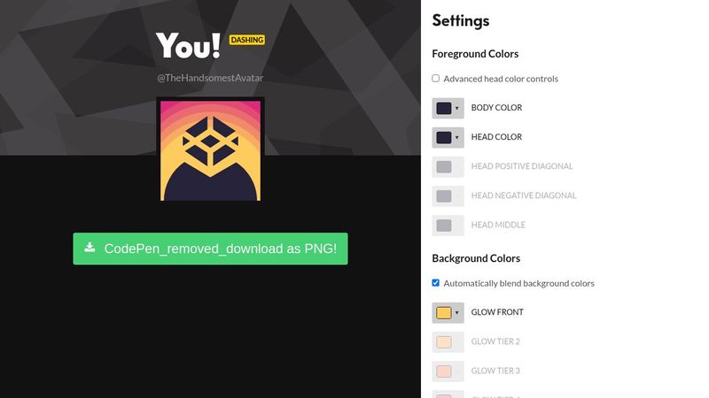 CodePen Avatar Customizer
