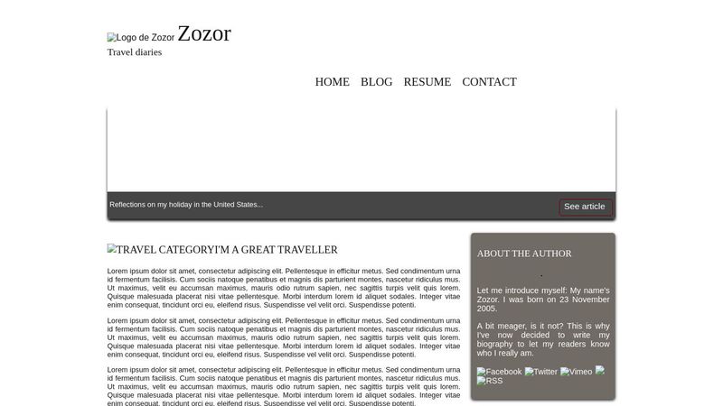 HTML / CSS ONLY - Travel Diary - RESPONSIVE