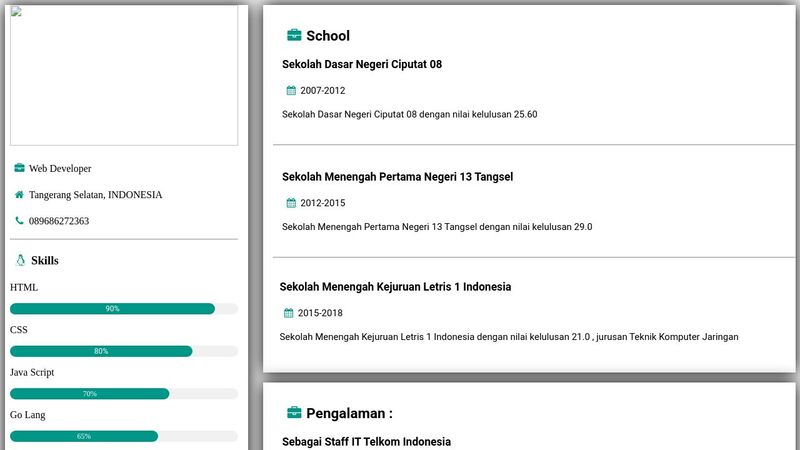 CV Template HTML CSS