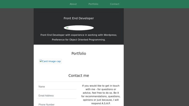 Free Code Camp: Personal Portfolio