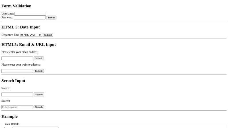 html5 Form