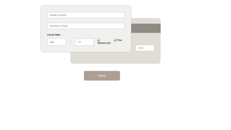 Credit card form HTML + CSS