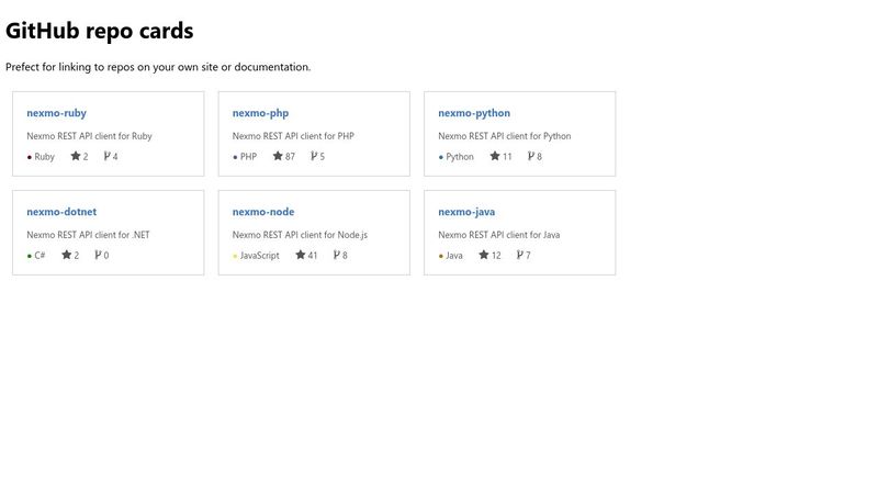 GitHub Repo Cards