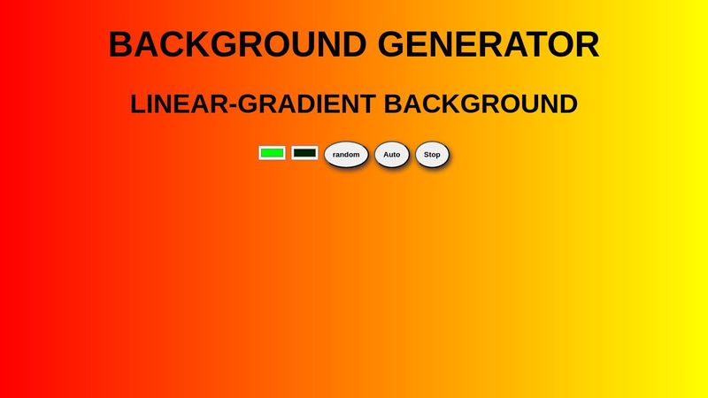 JavaScript Gradient Background Generator