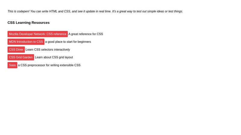 CSS Learning resources