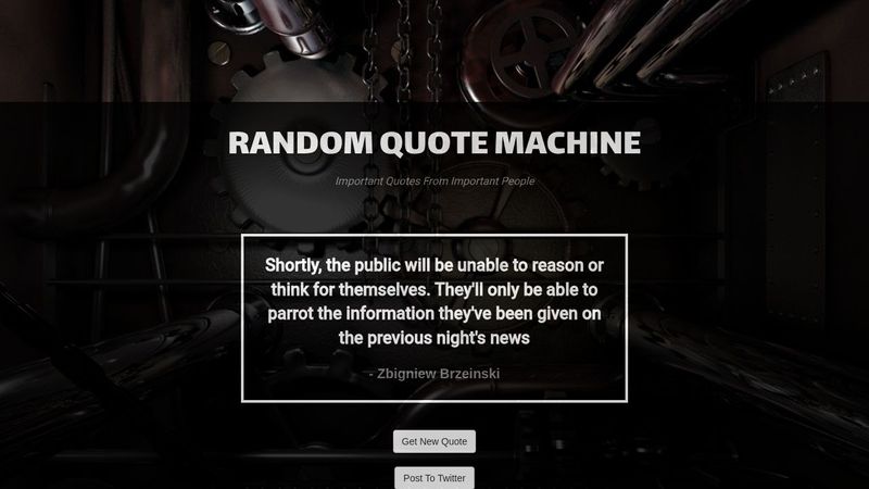 Random Quote Machine - Free Code Camp