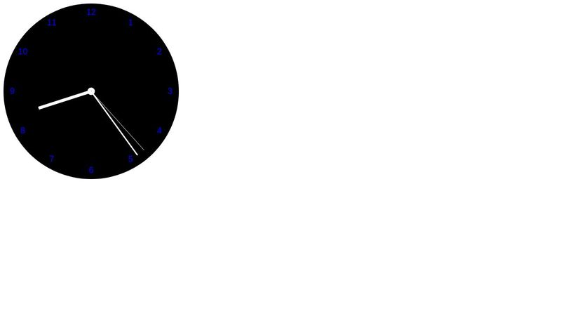 HTML5 Canvas: Analog Clock