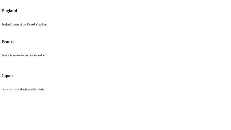 HTML Example with Elements