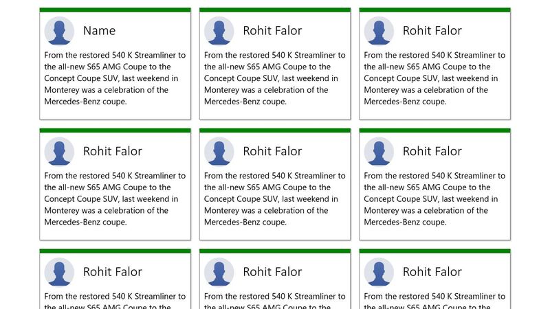 Example Card Layout using CSS Flex