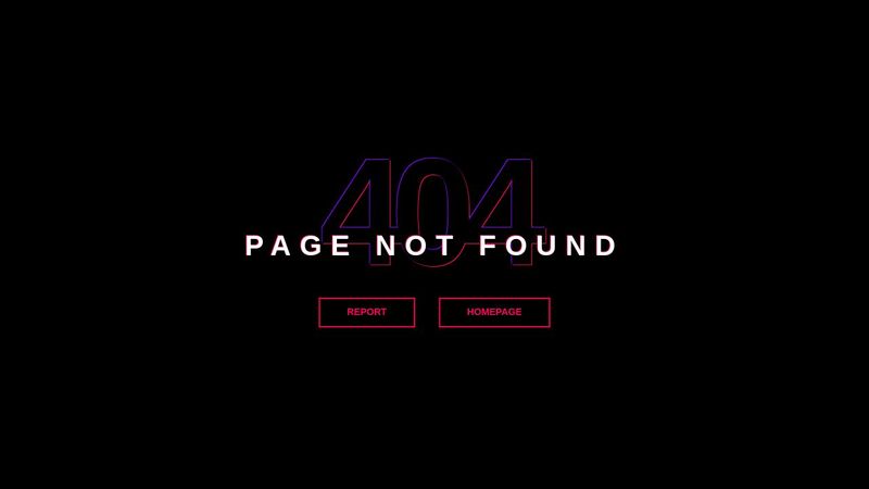 Create 404 Eror Page | HTML & CSS Only