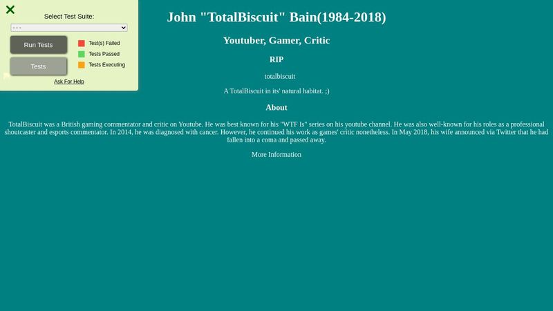 FreeCodeCamp Project - Tribute Page