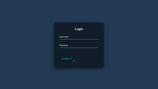 Login Form with floating placeholder and light button