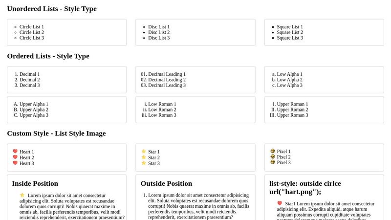 CSS List