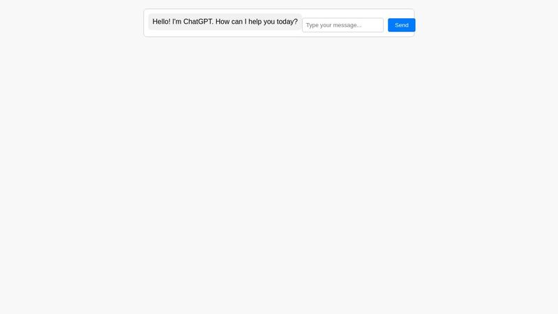 Interactive Chat GPT HTML CSS Chatbot Interface