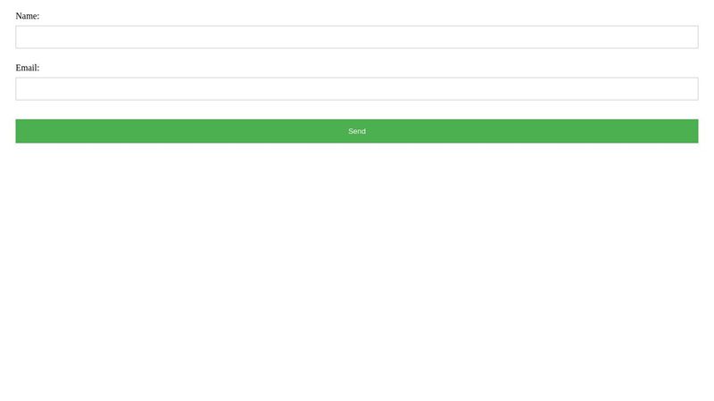 Basic HTML Form Example