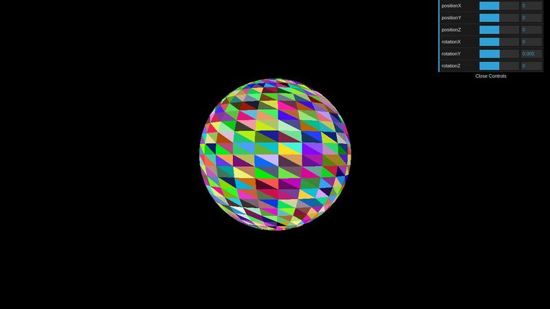 Three.js Color Sphere