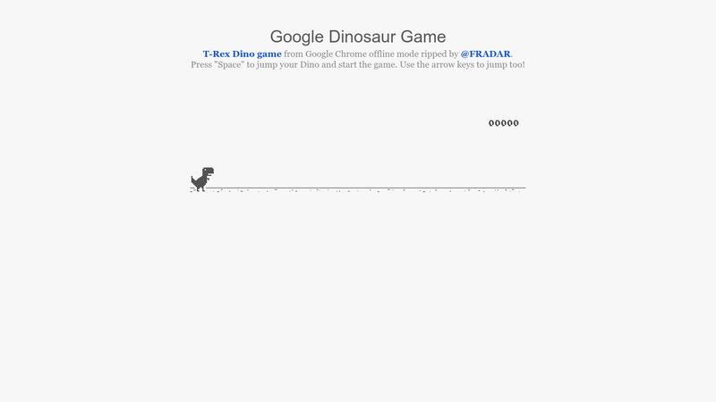 CodePen - Chrome Dino game hack