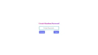 Random Password Generator Javascript