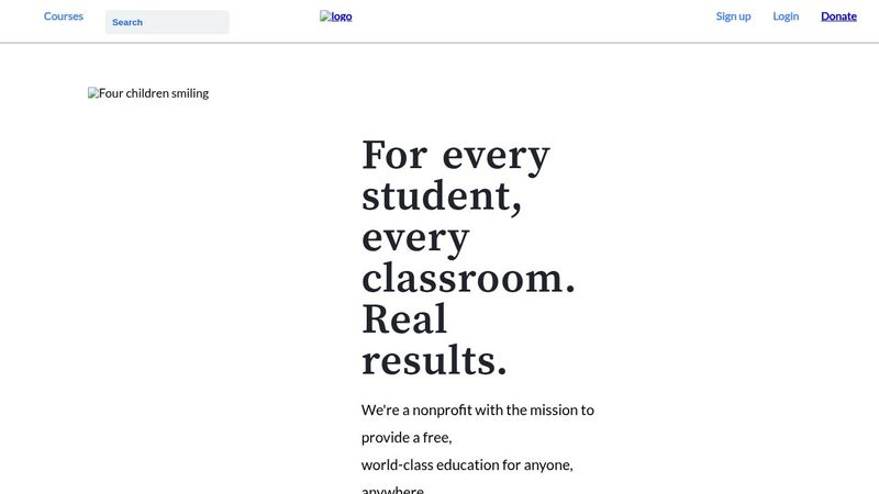 Khan Academy Homepage HTML + CSS