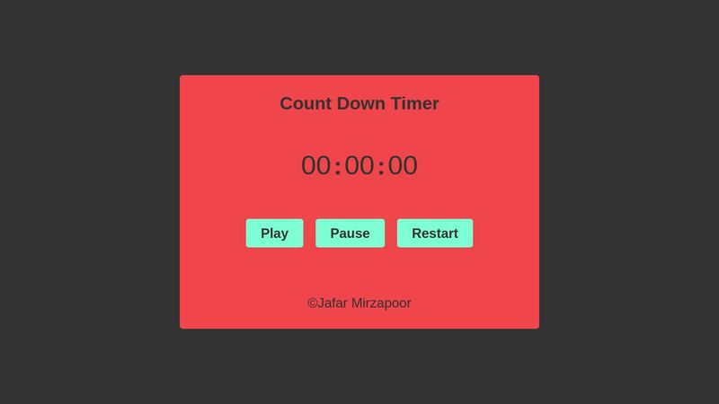 Countdown timer with javaScript