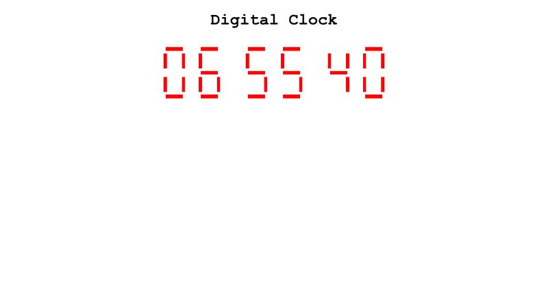 React 7 Segment Digital Clock