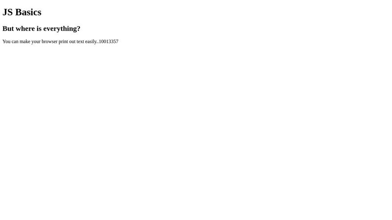 JavaScript Intro Reference