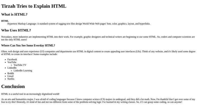 Introduction to HTML and CSS - Homework 1, Part 3 - 6 April 2024
