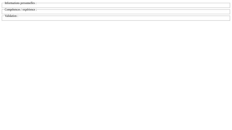 Cours HTML/CSS : Formulaire complet step 1